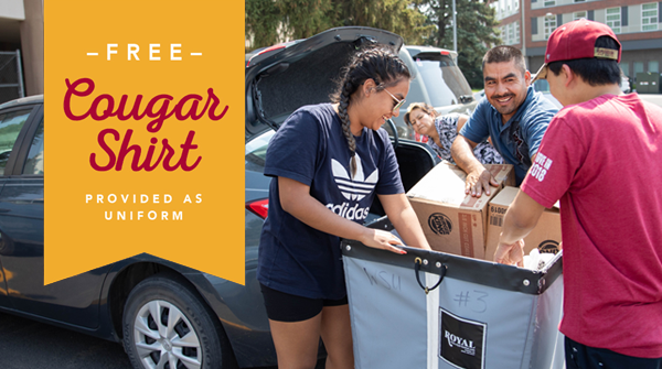 FREE Cougar t-shirt provided as uniform.