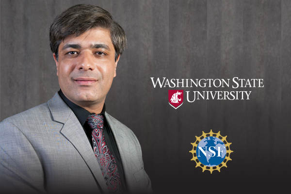 Hassan Ghasemzadeh with logo for WSU and NSF