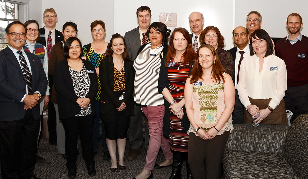 Provost Bernardo attends a reception with WSU and SFCC leadership
