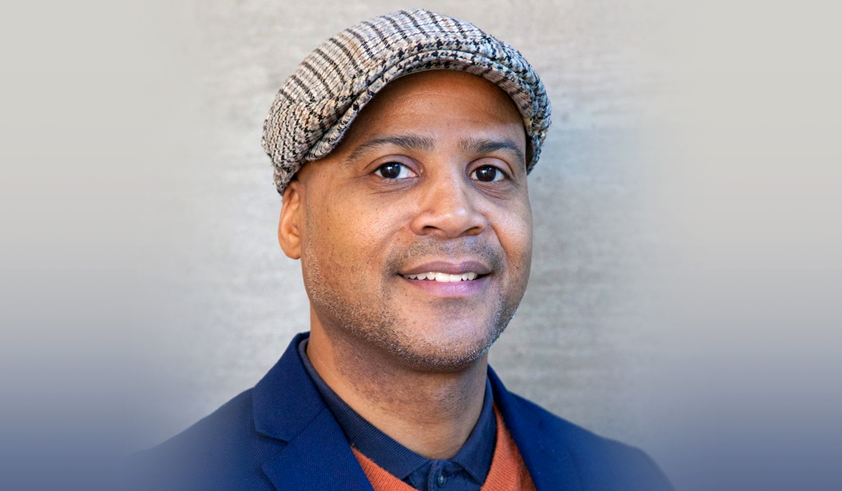 Closeup of Thabiti Lewis.